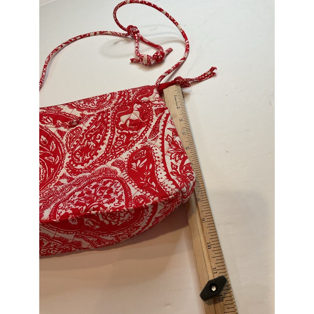 Vera Bradley Crossbody Bag Red Paisley Boho Cottage Core Quilted Purse - Picture 7 of 7